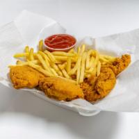 4 Chicken Tenders with Fries · 