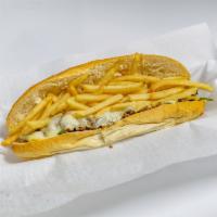 Italian Steak and Cheese · Comes with steak, cheese, and fries.