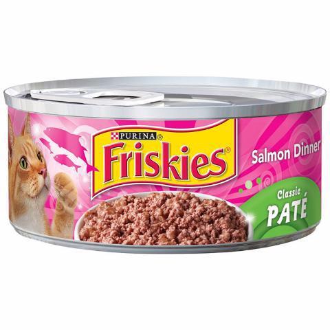 Friskies Salmon 5.5oz · A smooth texture with the great taste and nutrition of salmon. Complete with vitamins and minerals to promote a healthy immune system.
