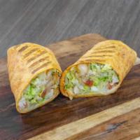 Buffalo Chicken Wrap · Humanely raised breaded chicken, pepper jack cheese, blue cheese crumbles, tomatoes, romaine...