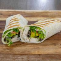 Greek Wrap · Humanely raised grilled chicken, black olives, cucumbers, banana peppers, tomatoes, romaine,...