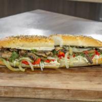 Veggie Sub · A touch of house-made garlic oil, roasted mushrooms, roasted red peppers, caramelized onions...