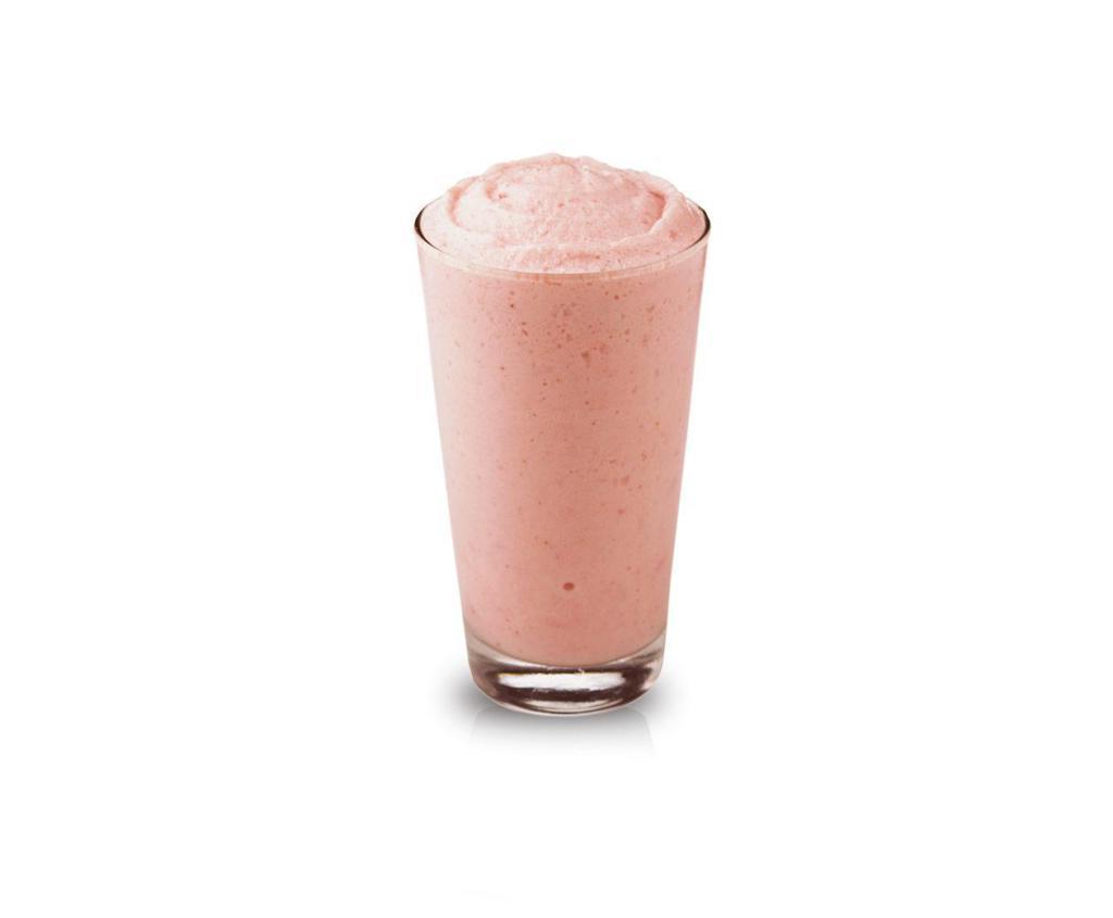 Strawberry Mango Smoothie · strawberries, mango juice and lifestyle smoothie mix