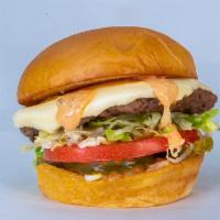 Impossible Burger · Pickles, lettuce, tomato, onion, white American cheese, and secret sauce. Served on King's H...