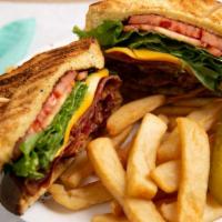BLT · Hickory smoked bacon, lettuce and beefsteak tomato. Served on thick cut challah.
