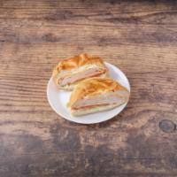 Ovengold Turkey Sandwich Roll · Lettuce tomatoes and mayo and Cheese