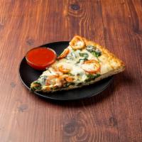 Spinach and Tomato Pizza · Handmade pizza dough with 2 layers of toppings and imported Italian cheeses. Marinara sauce ...