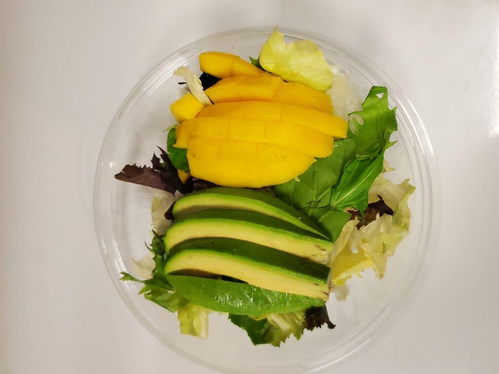 Avocado Mango Salad  · House salad with avocado, mango slices. 