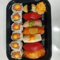 Sushi Regular  · 7 pieces sushi with Spicy Tuna roll. 