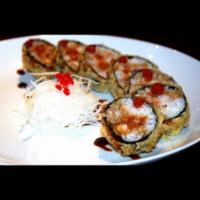 Big Spicy Tuna Roll · IN:   spicy tuna      TOP:    spicy mayo, eel sauce, deep-fried