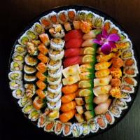 Platter #6, Roll & Sushi Combo Platter  · for party of 5-6 ppl
18