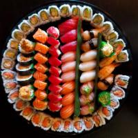 Platter #7,  Roll & Sushi Combo Platter  · for party of 3-4 ppl
14