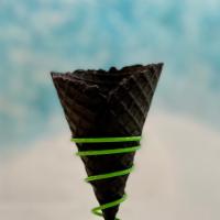 Chocolate Waffle Cone · Our signature chocolate waffle cone