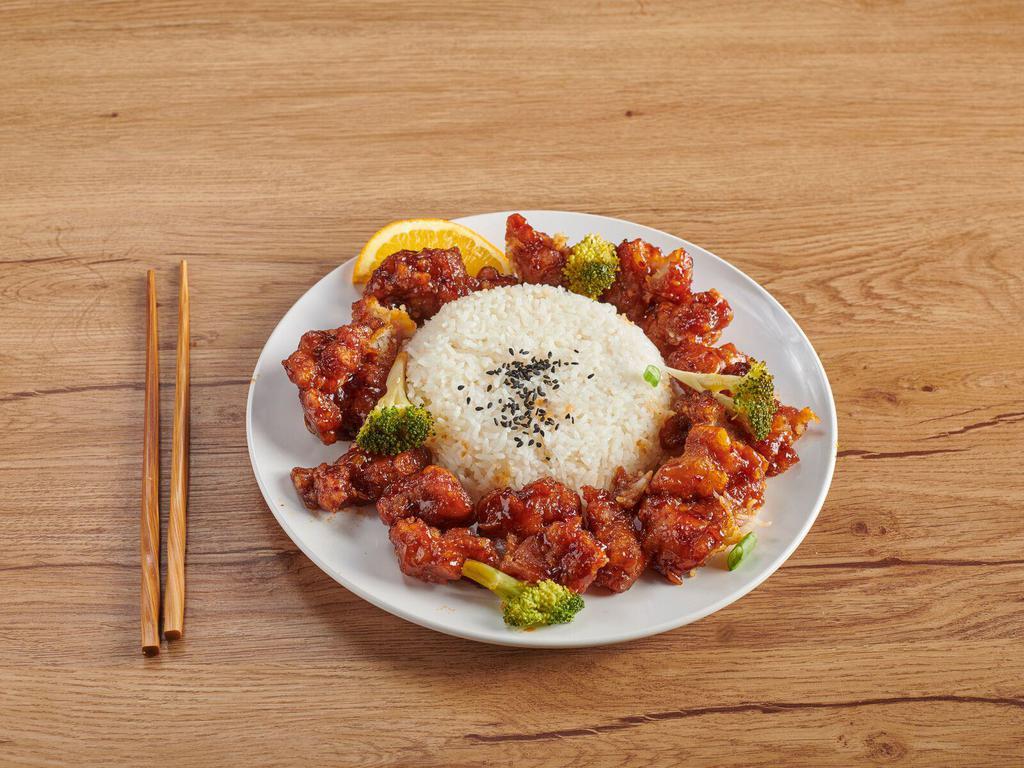 80. General Tso's Chicken · Hot and spicy.