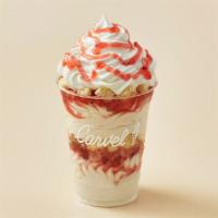 Strawberry Shortcake_Dasher®  · Layers of vanilla ice cream, strawberries and pound cake topped with whipped cream and straw...