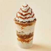 Heath Sundae Dasher · Layers of heath pieces, vanilla ice cream and caramel topped with whipped cream and caramel ...