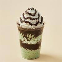Mint Chocolate Chip Sundae Dasher®  · Layers of chocolate crunchies, mint ice cream and fudge topped with whipped cream and fudge ...