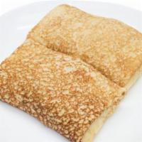 Crepes with Chicken(1 pc) · Crepes stuffed with ground chicken, and salt.