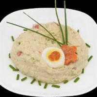 Tuna Salad · Albacore tuna, boiled eggs, celery, salt, black pepper, and mayonnaise.