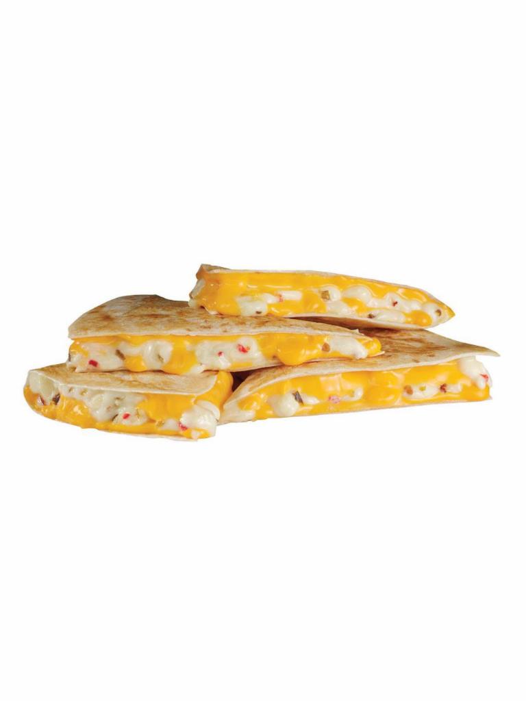 Cheese Quesadilla · Cheddar and pepper jack cheese grilled to melted perfection in our home-style tortilla.