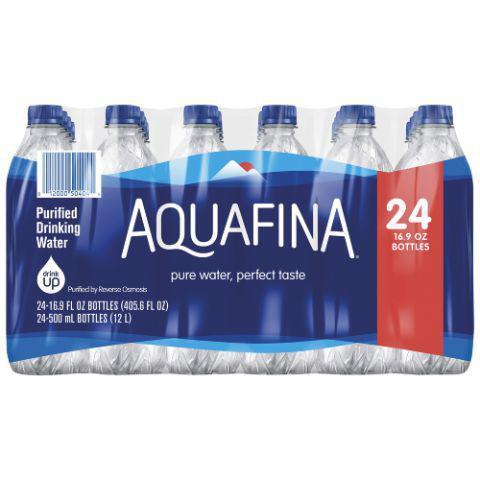 Aquafina Drinking Water 24 Pack 16.9oz Bottle · Extensively purified for pure water with perfect taste.