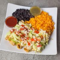 Flautas · 5 Deep fried roll tortillas filled with your choice of meat topped with cheese, sour cream. ...