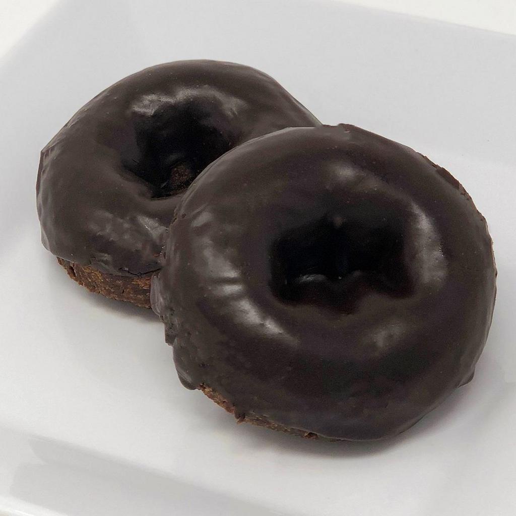 Chocolate Cake Donut with Chocolate Icing · For the chocolate lover - a chocolate cake donut with chocolate icing. All you need is a large glass of milk and you are set!