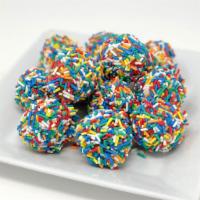 Dozen Donut Holes, Sprinkles · Tiny cake donut holes rolled in sprinkles, they taste as good as they look and the kids love...