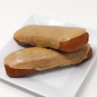 Maple Bar · A yeast bar iced in maple otherwise known as a long john!