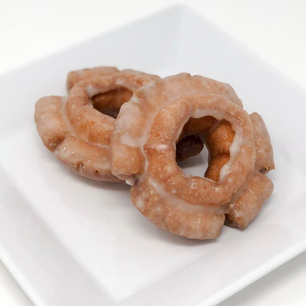 Glazed Old-Fashioned Donut · These are the best! An old fashioned donut with maple glaze. Some might call these a buttermilk or a sourcream donut.