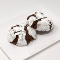 Chocolate Krinkle Cookie · A chocolate brownie-like cookie with pecans and then rolled in powdered sugar. Simply deligh...