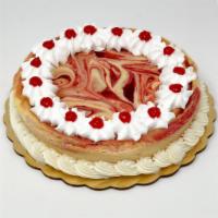 Strawberry Swirl Cheesecake · New York style cheesecake with strawberry filling swirled in. A perfect combination that you...