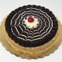 Boston Creme Pie · A 1 layer butter cake with a thick layer of zeppole custard filling and zeppole custard arou...