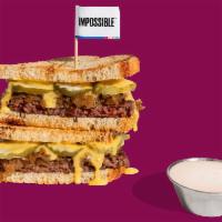 THE IMPOSSIBLE ™ PAT-B MELT · Our take on a classic patty melt and named after our CEO and Founder, Dr. Pat Brown! This is...