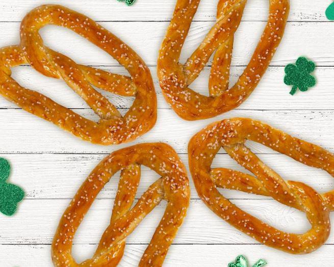 Pack of 4 Pretzels + 4 Dipping sauces!! · Four of your favorite flavors and dipping sauces. Order now and delight your friends and co-workers. 