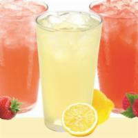 Lemonades by the Half-Gallom · Our Handcrafted lemonade in your choice of original or flavored.  
Served by the Half Gallon...