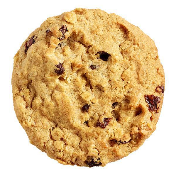 Oatmeal Raisin Cookie · This classic cookie tastes as sweet as it smells! Speckled with plump raisins, this satisfying snack will delight your taste buds with an extra hint of cinnamon.