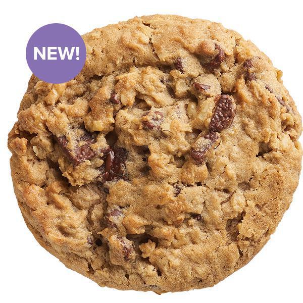 Oatmeal Chocolate Walnut Deluxe Cookie · A spin on the classic oatmeal filled with chocolate chunks, walnuts, brown sugar and rolled oats. No raisins here!