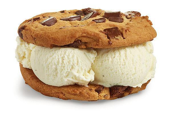 Deluxe Cookiewich · Cold, creamy ice cream sandwiched between two fresh baked cookies. Pick your favorite cookies and ice cream flavor!