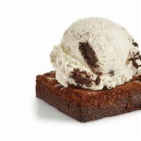 Brownie with a Scoop · One chocolate chip brownie topped with one giant scoop of ice cream. You pick the ice cream ...