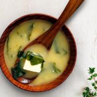 Miso Soup · A traditional savory soybean based soup. Served with diced tofu, green onions and wakame sea...