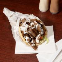 1. Gyro Sandwich · Cooked on a spit and wrapped in a pita.