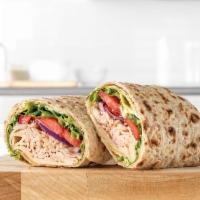 Market Fresh® Roast Turkey & Swiss Wrap · Oven-roasted turkey, ripe tomatoes, lettuce, thinly sliced red onions, Swiss Cheese, mayo an...