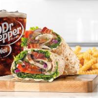 Market Fresh® Jalapeno Bacon Ranch Wrap Small Meal · Slow roasted chicken breast with pepper bacon, cheddar cheese, fire-roasted jalapenos, parme...