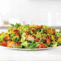 Crispy Chicken Farmhouse Salad · True, this is a salad. But don't give up on it yet. This salad is topped with meat! Not only...