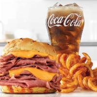 1/2 lb. Beef 'n Cheddar Sandwich Small Meal · We put a half pound of America's favorite roast beef on this Half Pound Beef 'n Cheddar. Tha...