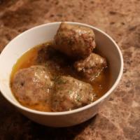 Smothered Meatballs- · Ground beef stuffed with Green Bell Peppers and Onions; Served over White Rice. Served with
...