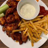 BUFFALO, BBQ OR REGUALR WINGS · CHICKEN WINGS WITH FRIES ..
PLEASE SPECIFY  