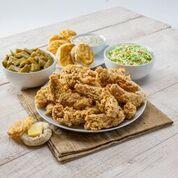 Gameday 25 (100 Tenders) · Served with 2 Jumbo Gravies, 12 Family Sides, & 25 Biscuits or 25 Rolls