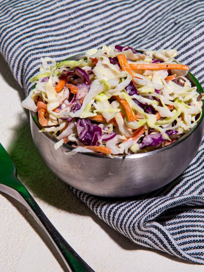 Coleslaw · shaved cabbage and carrots in classic sauce